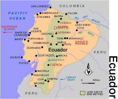 ecuador cities map